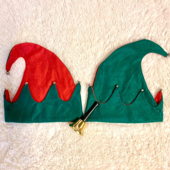 🔥 free w/ any purchase - two elf hats and a bell